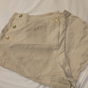 Emma James Tan Capris with Button Details